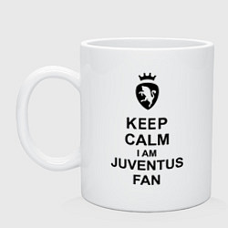 Кружка керамическая Keep Calm & Juventus fan, цвет: белый