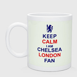 Кружка керамическая Keep Calm & Chelsea London fan цвета фосфор — фото 1