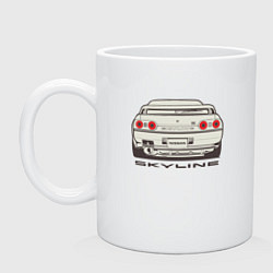 Кружка керамическая Nissan Skyline R32, цвет: белый