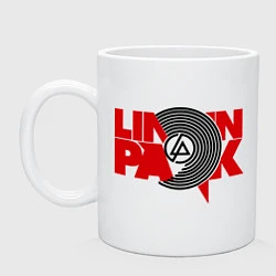 Кружка керамическая Linkin Park: Vinyl, цвет: белый