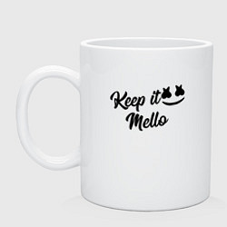 Кружка керамическая Keep it Mello, цвет: белый