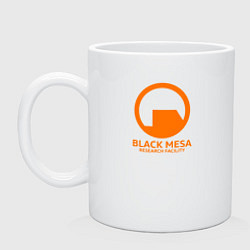 Кружка керамическая Black Mesa: Research Facility, цвет: белый