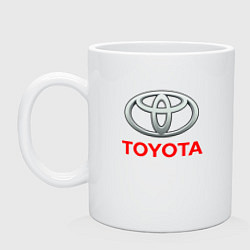 Кружка керамическая TOYOTA, цвет: белый