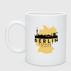 Кружка керамическая Берлин - Германия, цвет: белый