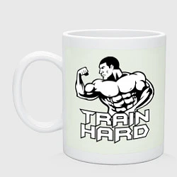 Кружка керамическая Train hard, цвет: фосфор