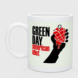 Кружка керамическая Green Day: American idiot, цвет: фосфор