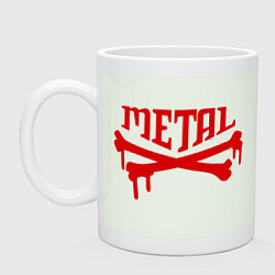 Кружка керамическая Metal Bones, цвет: фосфор