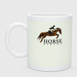 Кружка керамическая HORSE RIDING, цвет: фосфор