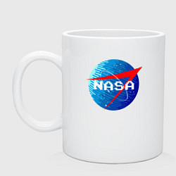 Кружка керамическая NASA Pixel, цвет: белый