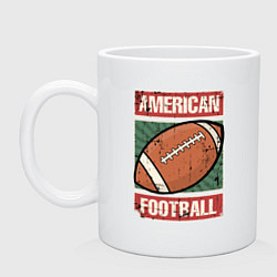 Кружка керамическая Football, цвет: белый