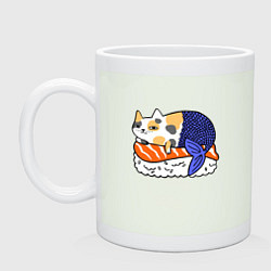 Кружка керамическая Sushi Cat, цвет: фосфор