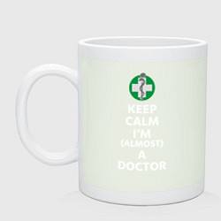 Кружка керамическая Keep calm I??m a doctor, цвет: фосфор