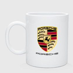 Кружка керамическая PORSCHE, цвет: белый