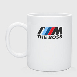 Кружка керамическая BMW THE BOSS, цвет: белый