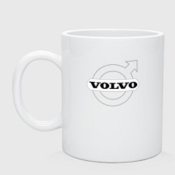 Кружка керамическая VOLVO, цвет: белый