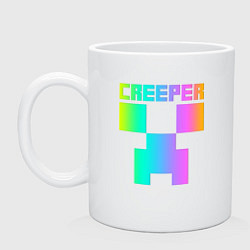 Кружка керамическая MINECRAFT CREEPER, цвет: белый