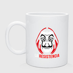 Кружка керамическая La Resistenicia, цвет: белый