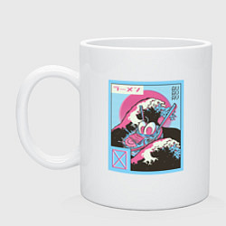 Кружка керамическая Vaporwave Ramen, цвет: белый