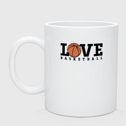 Кружка керамическая Love Basketball, цвет: белый