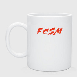 Кружка керамическая FCSM, цвет: белый
