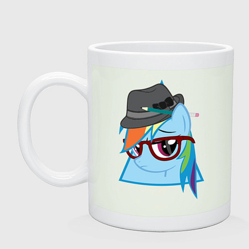 Кружка Rainbow Dash hipster / Фосфор – фото 1