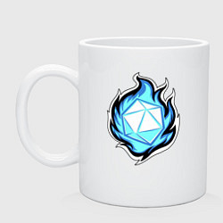 Кружка керамическая DnD, Doungeon and Dragons, d20, цвет: белый