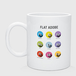 Кружка керамическая Flat Adobe, цвет: белый