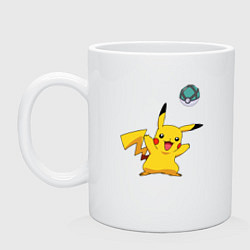 Кружка керамическая Pokemon pikachu 1, цвет: белый