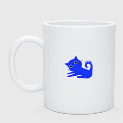 Кружка керамическая Котик, цвет: белый
