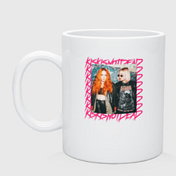 Кружка керамическая Kis-kis not dead, цвет: белый