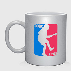 Кружка керамическая ACDC Angus, цвет: серебряный