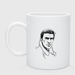 Кружка керамическая Вячеслав Бутусов Наутилус, цвет: белый