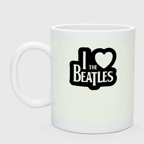 Кружка I love Beatles - Я люблю Битлз / Фосфор – фото 1