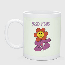 Кружка керамическая Good Vibes, цвет: фосфор