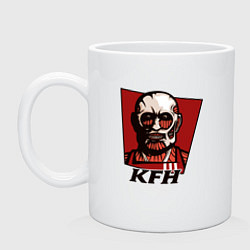 Кружка керамическая KFH - Kentucky Fried Human, цвет: белый