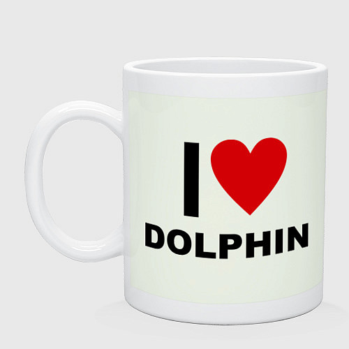 Кружка I love Dolphin / Фосфор – фото 1