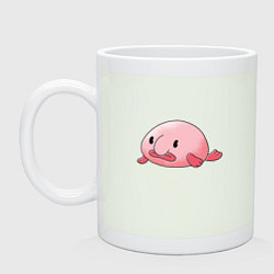 Кружка керамическая Уродливая Рыба Капля, цвет: фосфор