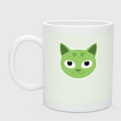 Кружка керамическая Green Cat, цвет: фосфор