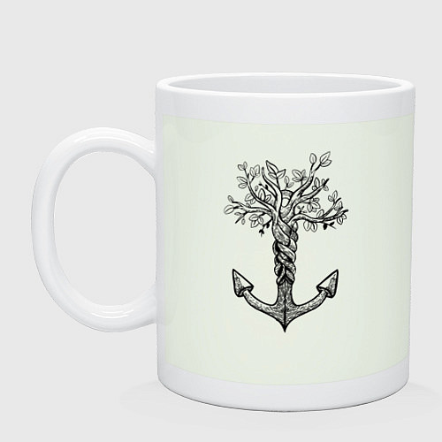 Кружка Славянский якорь в виде дерева / Фосфор – фото 1