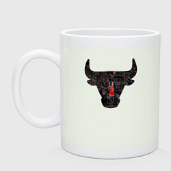 Кружка керамическая Bulls - Jordan, цвет: фосфор