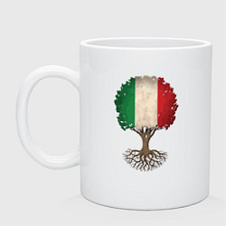Кружка керамическая Italy Tree, цвет: белый