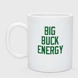 Кружка керамическая Big Buck Energy, цвет: белый