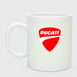 Кружка керамическая DUCATI ДУКАТИ ЭМБЛЕМА, цвет: фосфор