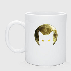 Кружка керамическая Space Cat, цвет: белый