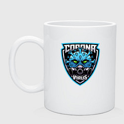 Кружка керамическая Corona Virus, цвет: белый