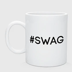 Кружка керамическая #SWAG, цвет: белый