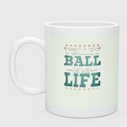 Кружка керамическая Волейбол - моя жизнь, цвет: фосфор