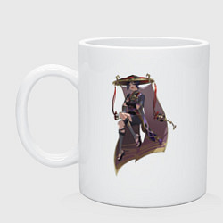 Кружка керамическая Скарамучча, цвет: белый