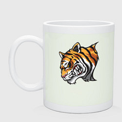 Кружка керамическая Злобный Тигр, цвет: фосфор