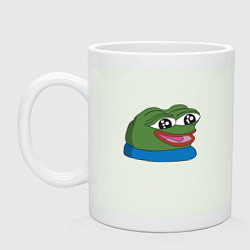 Кружка керамическая Pepe happy Пепе хеппи, цвет: фосфор